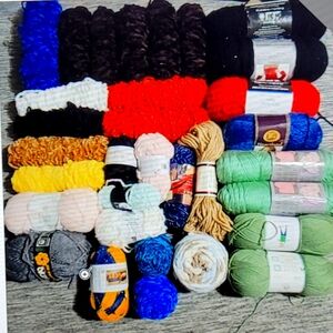 Large Yarn Lot Crocheting Knitting 30+ Skeins